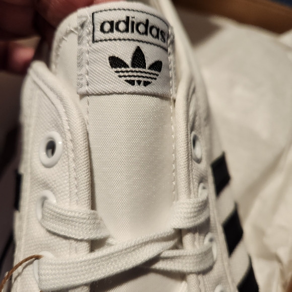 Adidas nizza sneaker shoe mens size 14 black white - Picture 6 of 10